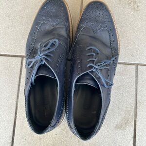 Men's Classic Navy Brogue Shoes
